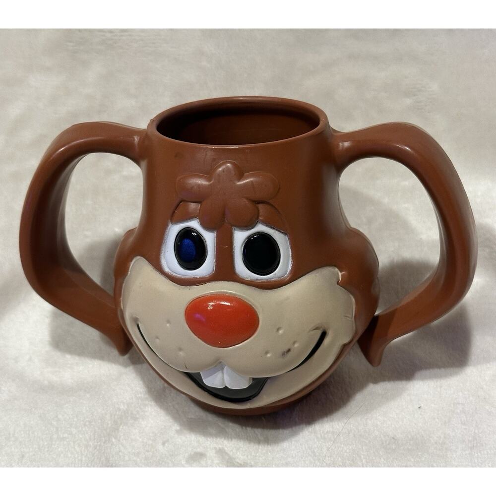 Nestle Quik Brown Plastic Bunny Cup Mug USA Vintage Chocolate Milk Vintage
